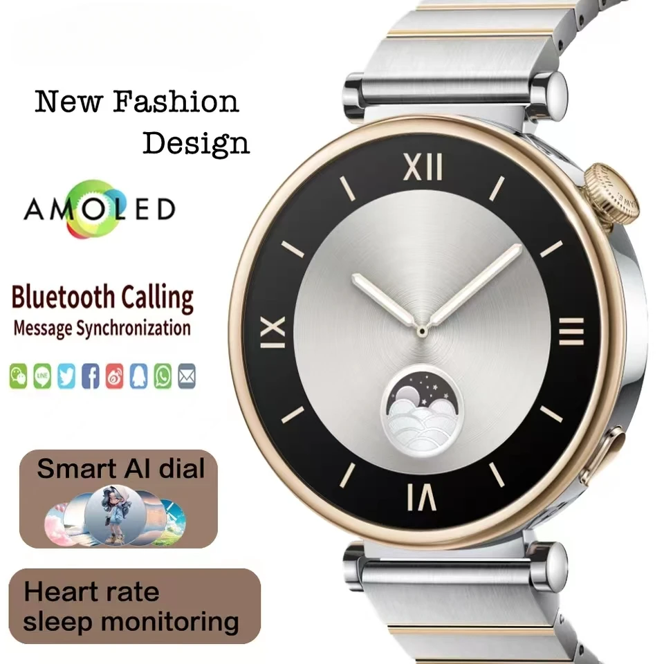 

2024 New WATCH Mini Smart Watch Women 1.3 Inch AMOLED NFC Compass Clock Bluetooth Call IP68 Waterproof Lady Smartwatch men