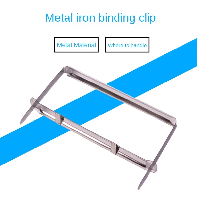 45 pz/scatola clip di rilegatura in metallo raccoglitore a fogli mobili striscia cartella di file per 8 cm doppio foro raccoglitore dati perforatore ufficio casa strumento - immagine 3