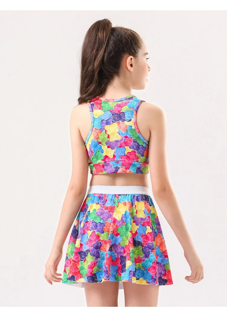 Girls Tennis Skirts Set with Sleeveless Tank Top and Skorts 14 Sbf78141facc643e986b1fe9b067d9a59w