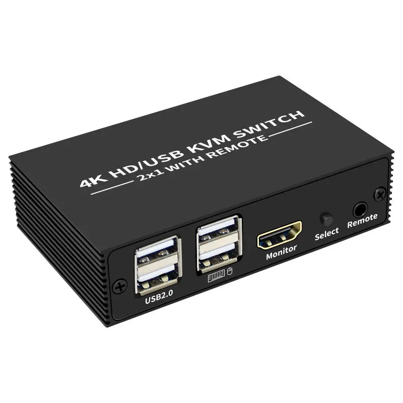 2ポートhdmi kvmスイッチ2x1 4k hdmi usbスイッチセレクター2 in