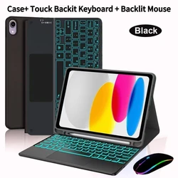 Premium Removable Keyboard Case for Tablets - 11 Inch - Compatible Cover (Black  Backlight4BMS)
