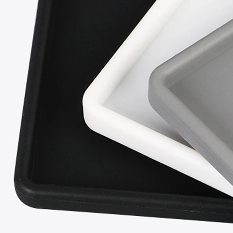 Silikon flache Schale quadratische rutsch feste Bad Seife Kaffee Tee Besteck halter – Detail 7