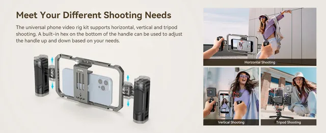 SMALLRIG Kit Video All-in-One Per Smartphone - Gabbia, Maniglie E Accessori Per IPhone E Android - Foto 9