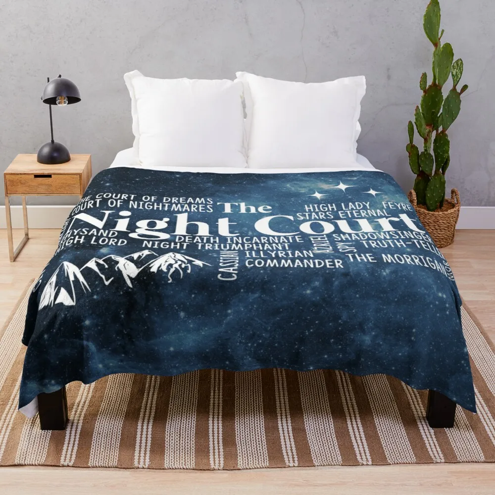 

The Night Court Typography Throw Blanket Fur