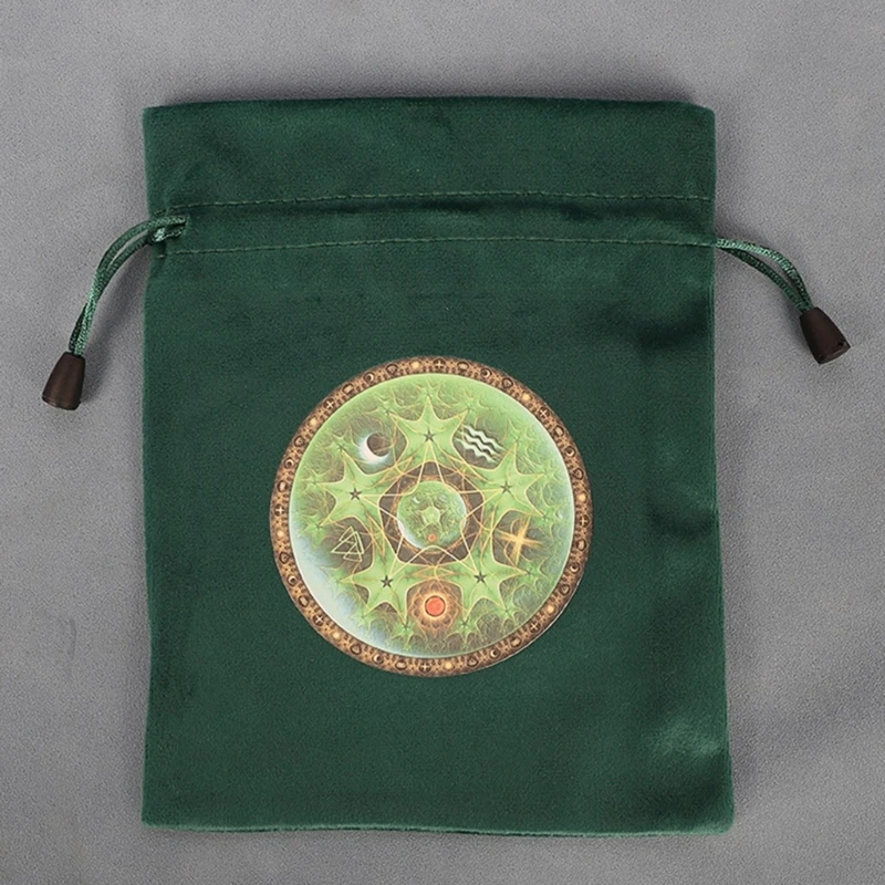 Mini Jewelry Dices Card Gift Bag Drawstring Pouches Rune Divinations Tarot Bag Flannelette Game Oracles Cards Stored Bag