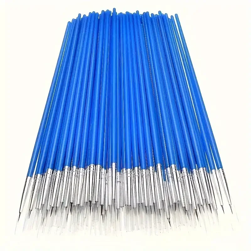100pcs Paint Brushes Set for Kids Acrylic with Flat Round Pointed Paint Brushes Craft Watercolor Oil Painting Brushes 3