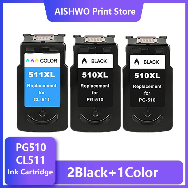 

ASW PG510XL CL511XL Ink Cartridge for Canon PG510 CL511 MP240 MP250 MP260 MP280 MP480 MP490 IP2700MP499 pg510xl cl511xl