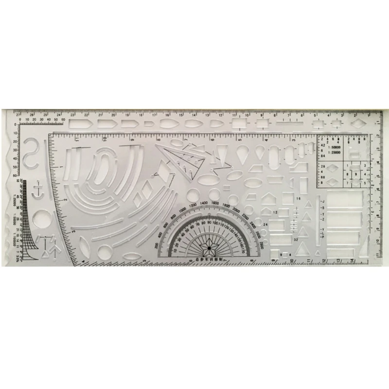 

Drawing Template Military Map Marking Drafting Stencil Designing Template Measuring Ruler Military maps with Guide