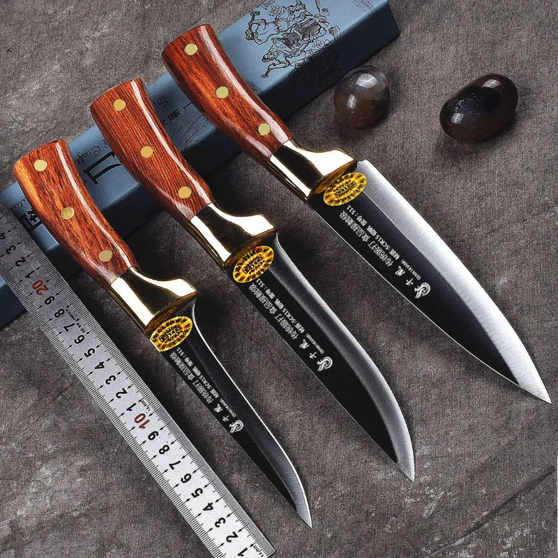 HAND MADE HIGH CARBON STEEL CHEF KITCHEN KNIFE SET WITH WOOD HANDLE – SHARD  BLADE