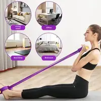 Siix-Tube Pedal Tensioner Resistance Band Multi-Functional Tension Rope Fitness Bands Elastic Yoga Pedal Puller For Exercises - Image 4