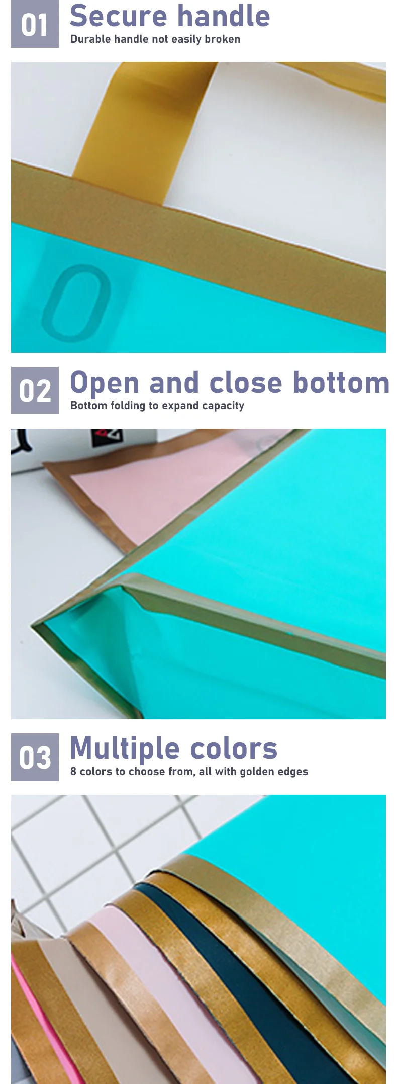 Phnom Penh Frosted Plastic Shopping Bag with Handles | Custom Logo Printed Gift Packagi... - SKU PSBH1818 - UGI Packaging