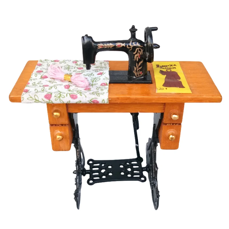 Doll House Food Play Scene Model Accessories Simulation Sewing Machine Tailor Mini Iron doll accessories