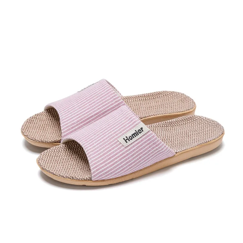 Soft Slippers,Summer Slippers,Men Shoes Linen Slippers Men's Indoor Home Silent Home Use Four Seasons Cotton Linen Slippers Ladies New Summer