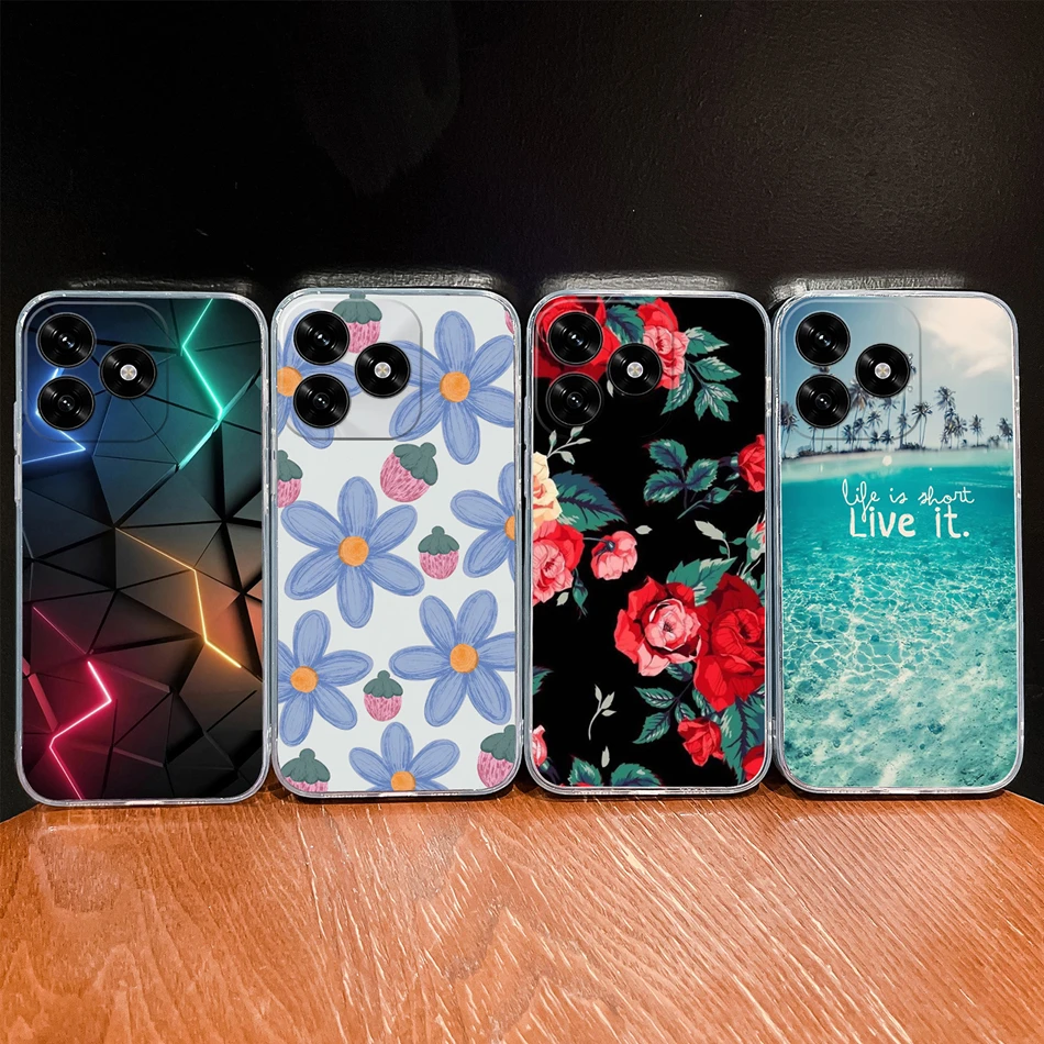Gradient Color Soft Silicone Clear Phone Case - Lightweight Protective Cover
