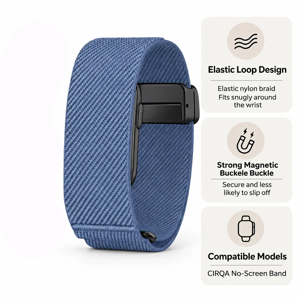 Breathable Magnetic Nylon Strap - Adjustable Elastic Bracelet Accessory