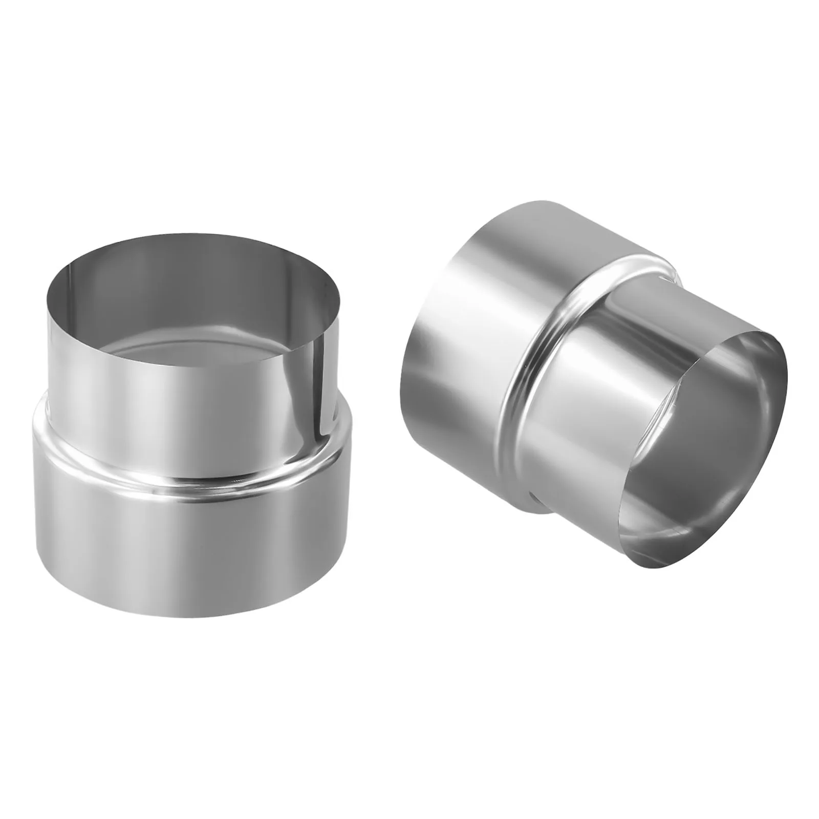 Stainless Steel Flue Liner Reducer 60-120mm Exhaust Pipe Reducing Joint Chimney Adaptor Stove Pipe Ventilation Accessories