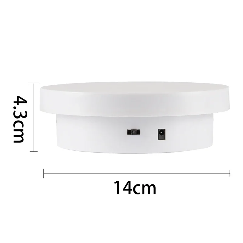 3 in 1 Electric Turntable 360&deg; Rotating Display Photography Turntable USB Charging Jewelry Display Stand Rotating Display Stand Rotating Turntable Plate for Jewelry Shoes Display Shooting Props