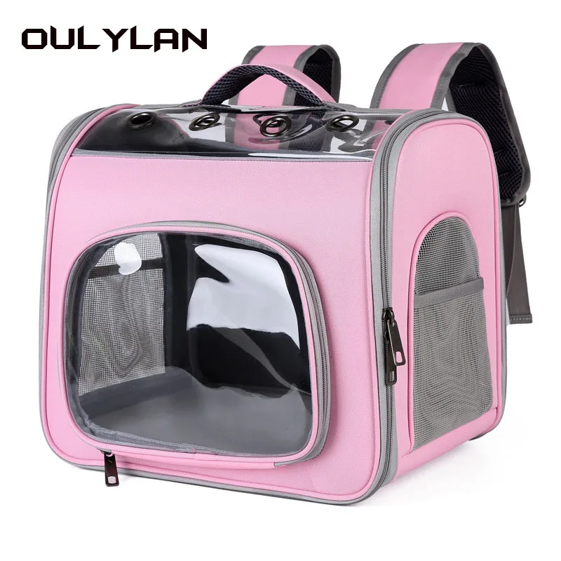 Oulylan Cat Carrier Bags Breathable Pet Carriers Small Dog Cat Backpack Travel Space Capsule Cage for Dogs