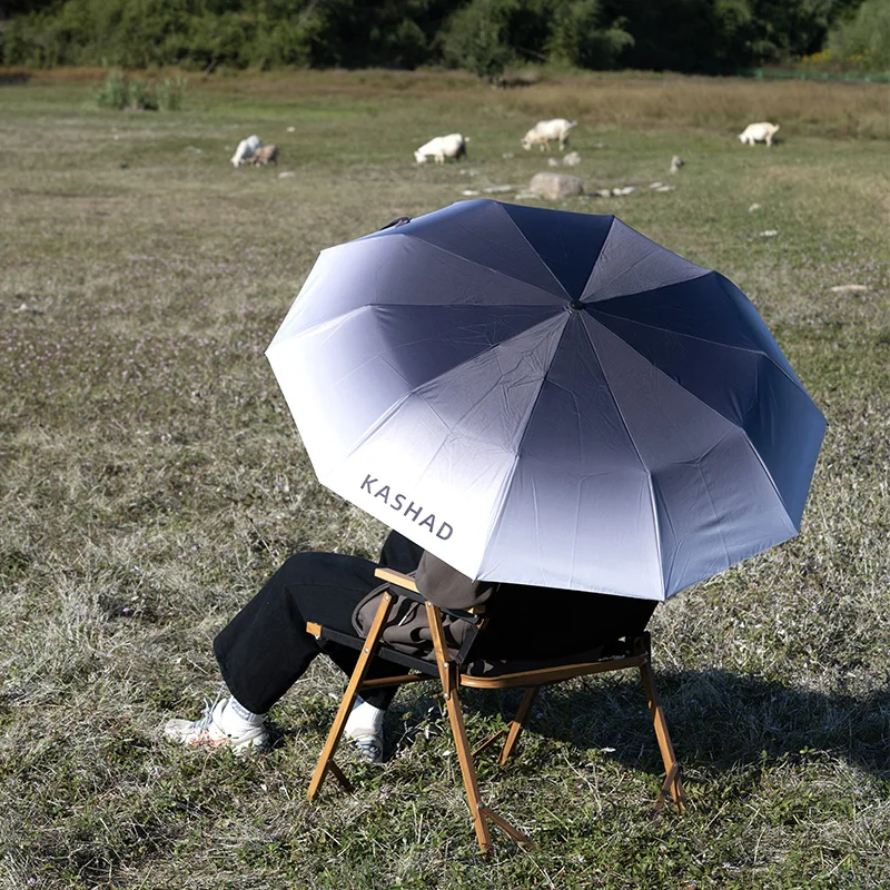 

Fully Automatic Umbrella Large Uv Protection Gardient Folding Umbrella Parasol Business Creative Windproof Paraguas Rain Gear