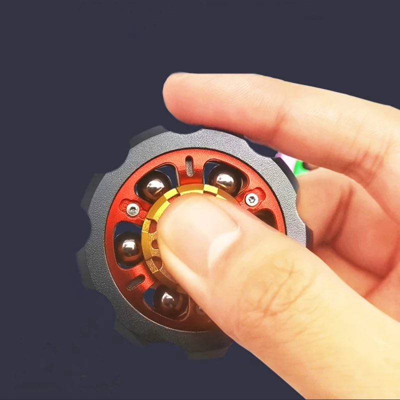 EDC Gear Rolling Fidget Hand Spinner Crisp Sound Decompression Metal Fingertip Gyro Anxiety Stress Relief Office Desk Toy Gift