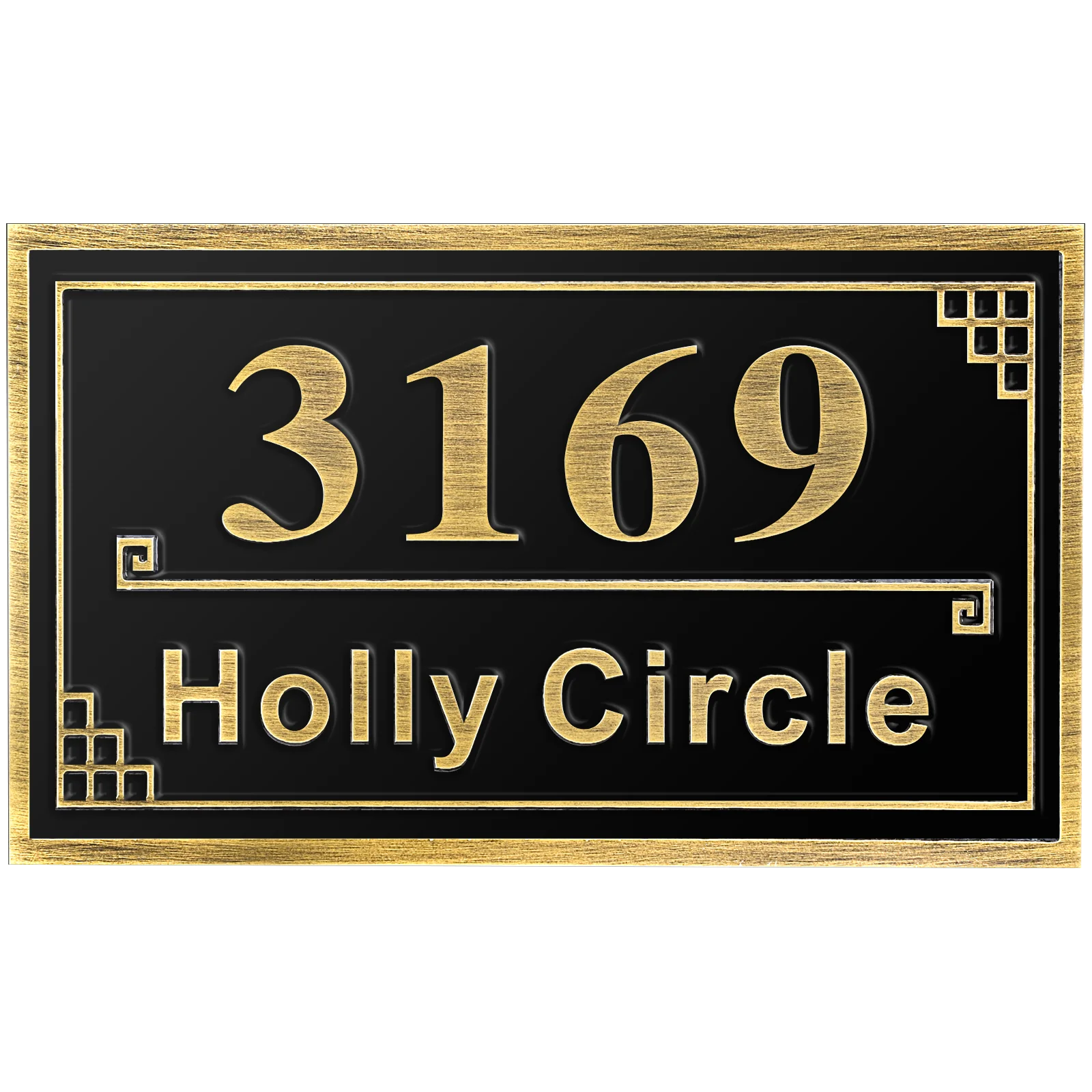 Handcrafted Carving Vintage Address Plaque Custom House Number Street handcrafted-carving-vintage-address-plaque-custom-house-number-street