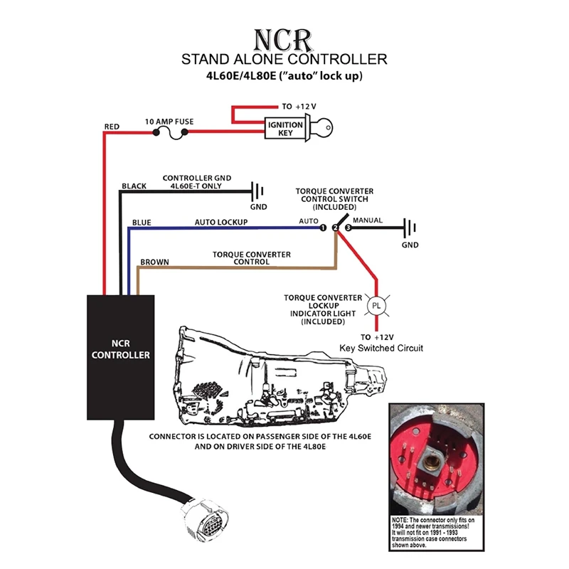 

Автономный контроллер NCR80E 4L80E, полный ручной переключатель, блокировка NCR 80E-T, адаптер жгут передач