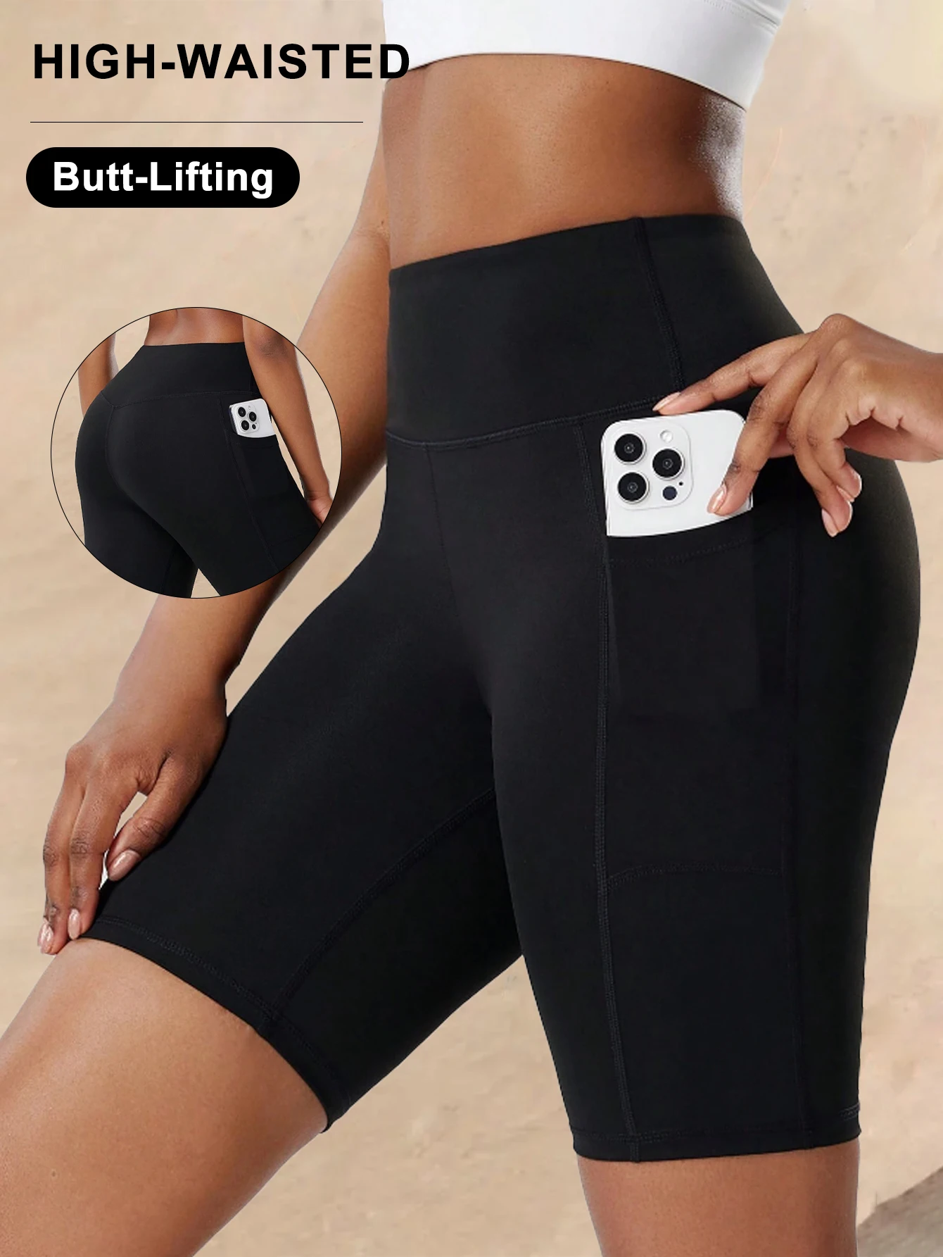 Women High Waist Hip Lifting Sports Leggings shorts Slimming Running Training Quick drying breathable Trousers Gym Slim shorts 1
