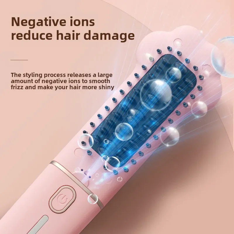 Hair straightener Negative ions do not hurt lazy straight curly hair dual purpose splint electric curly hair comb