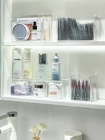 Acrylic Mirror Cabinet Partition Transparent Cosmetics Storage Box Facial Mask Holder Eye Shadow Storage Shelf Makeup Organizer 2