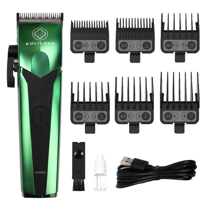 Kulilang R-66 이발소 전기 충전식 전원 무선 헤어 커팅 머신, 살롱 전용 충전 헤어 클리퍼