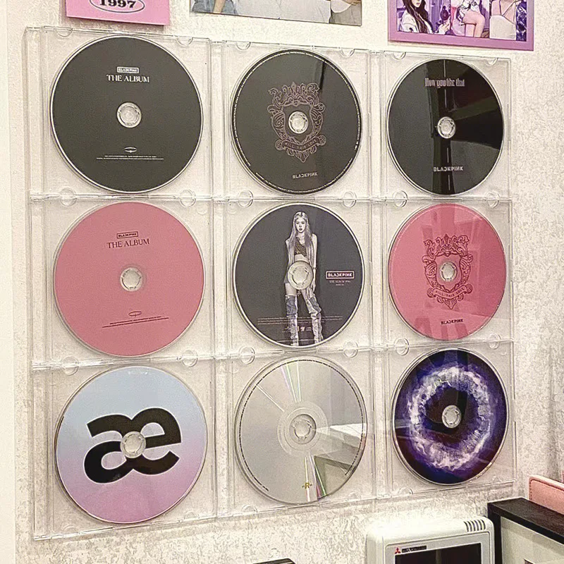 CD DVD 보관 디스플레이 스탠드, 투명 아크릴 방진 보호 상자, 벽걸이 앨범 컬렉션용
