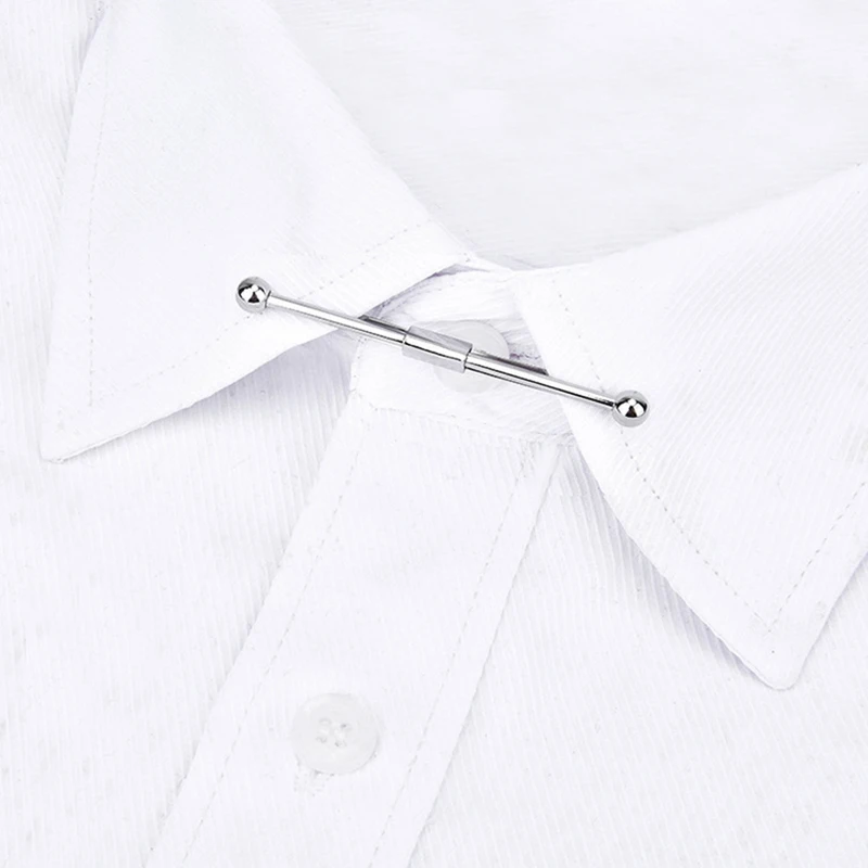 Clip Per Cravatta Fermacravatta Con Catena - Set 4 Pezzi | Acciaio Inox | Regalo Per Papà