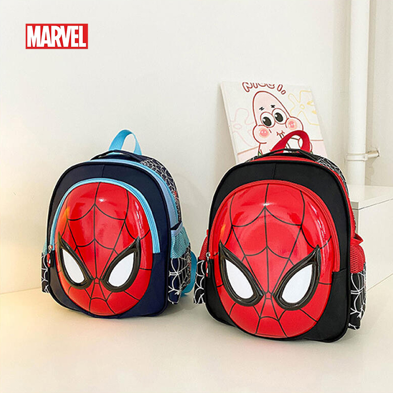 Marvel Spider Man Backpack Superhero Backpack 3D Children's Boy Kindergarten Backpack Children's Cartoon Bag Gift