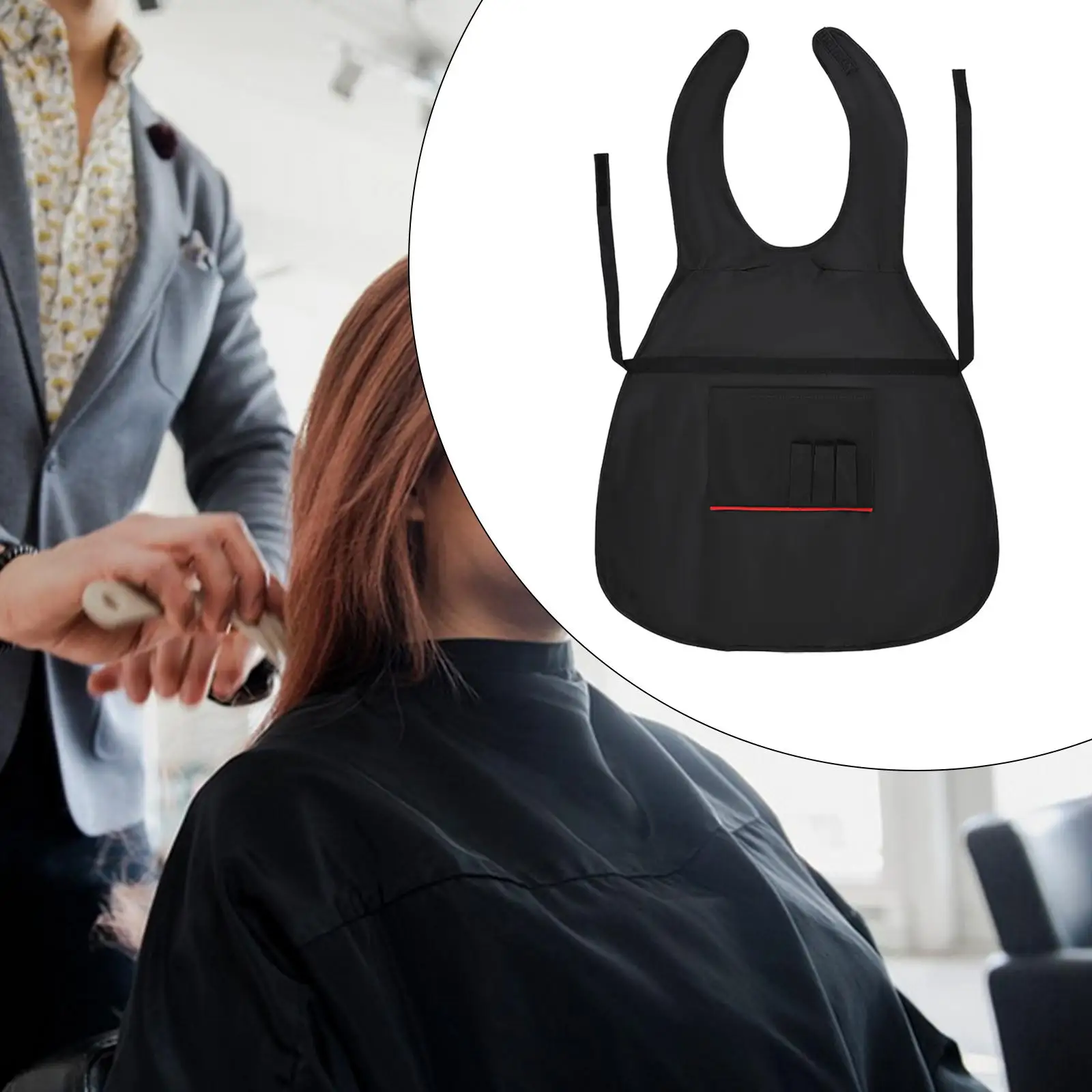 Salon Hair Stylist Apron Professional with Multi Pocket Practical Soft Barber Salon Lightweight Barber Haircut Styling Apron
