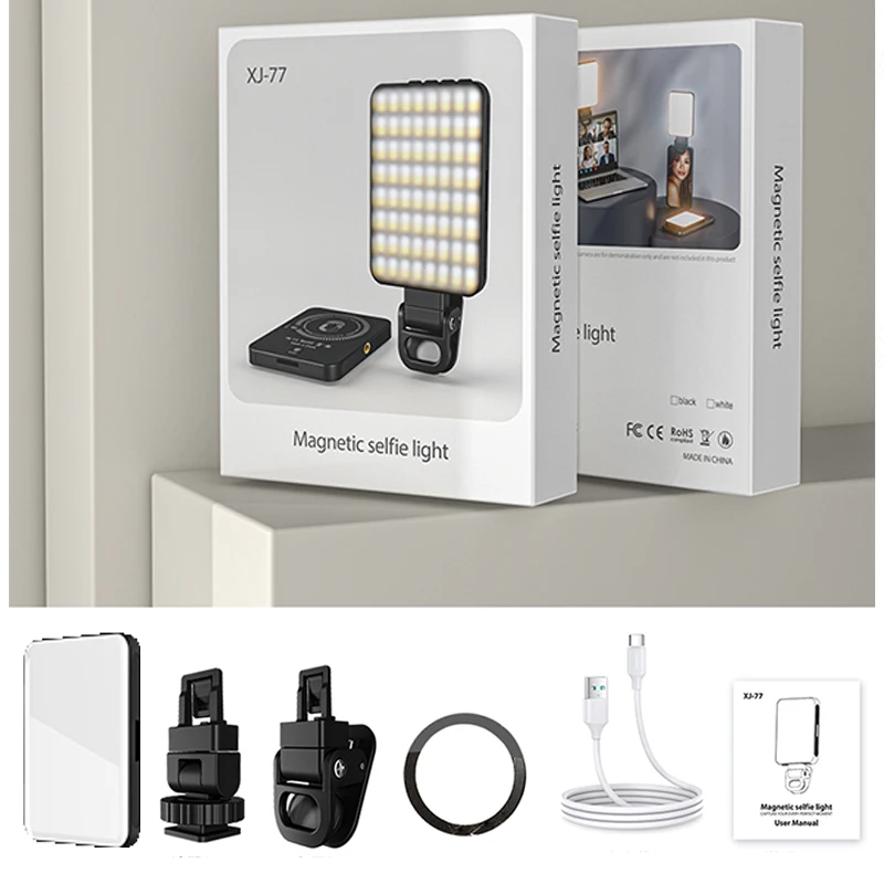 thumbnail image 2 of YAyusi Magnetic Selfie Light For IPhone | Retractable Ring Light With Mirror | Dimmable LED For Videos & Streaming 2 of 10