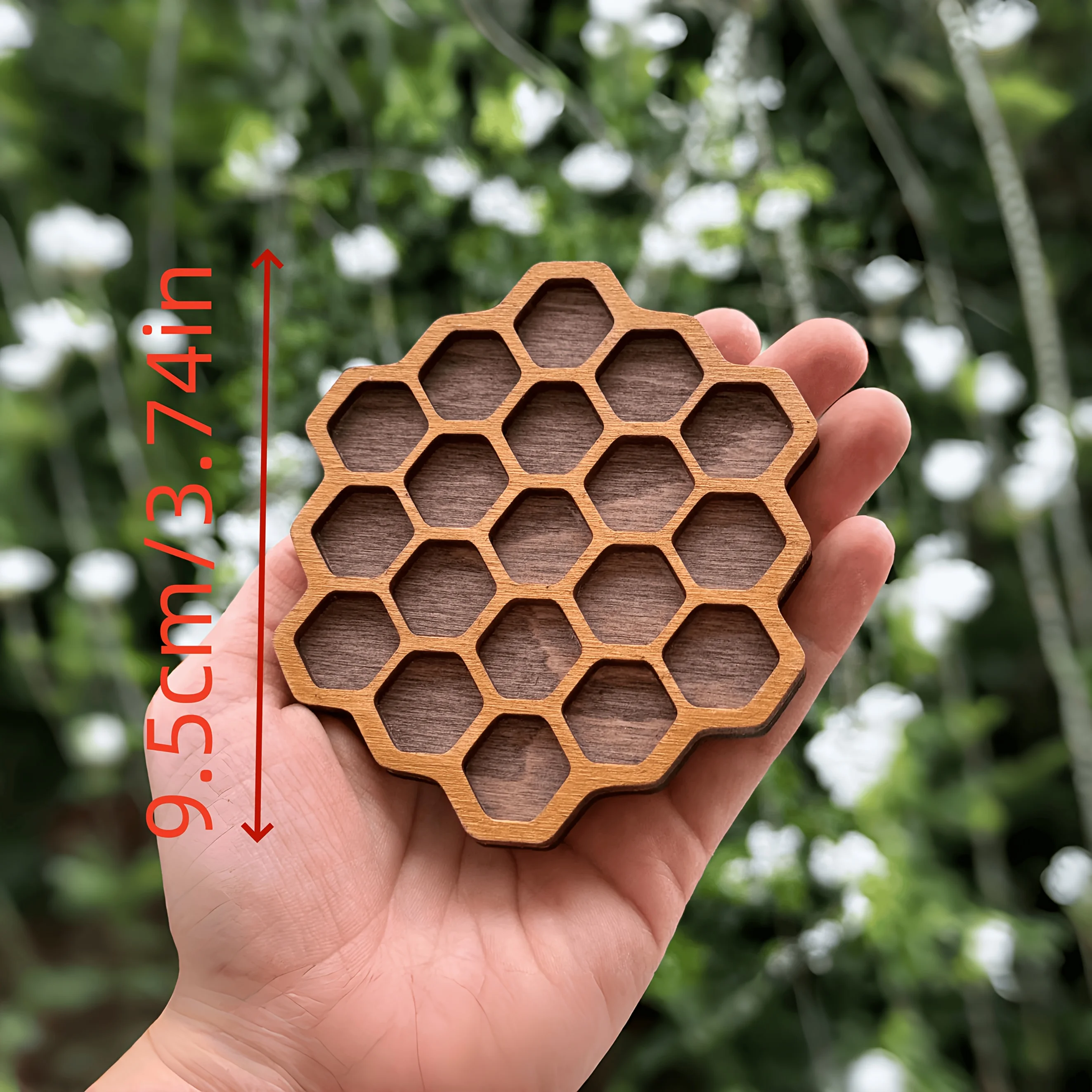 Honeycomb Wooden Storage Shelf Bee Party Decor Hanging Ornaments