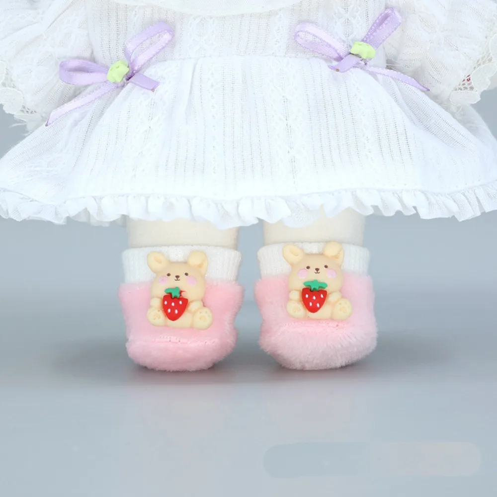 Doll Shoes 20cm Soft Doll Shoes 1/12 Dolls Rabbit Idol Dolls Plush Shoes Bear Multiple Colors 20cm Dolls Plush Shoes Idol Dolls