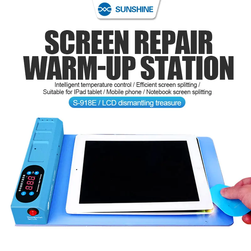 

Mobile phone lcd screen repair kits separating tool open lcd separator machine heating pad phone and for ipad open mat S-918E