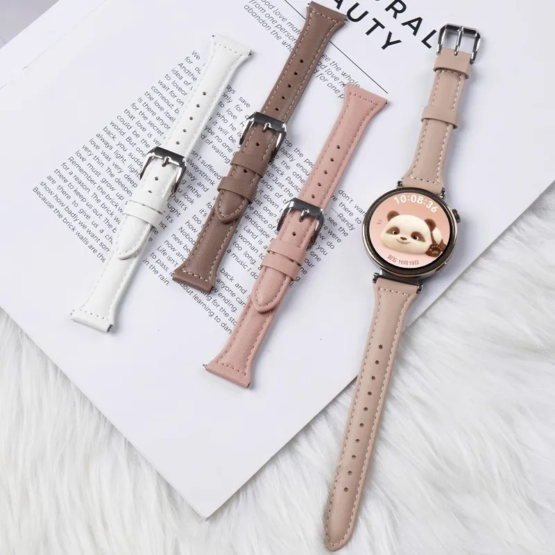 Slim Leather Strap - Premium Sport Bracelet, 20mm/22mm