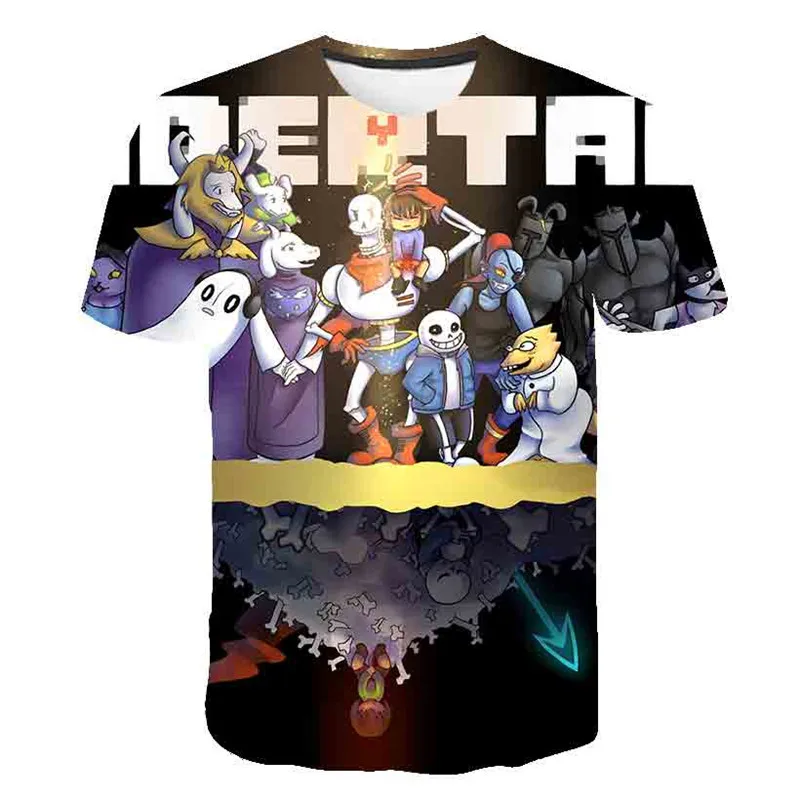 

Anime Undertale Game T-shirt Harajuku Short Sleeve Cartoon Graphic 3D Super Cool T-shirt For Kids Boys Hip Hop Unisex Clothes