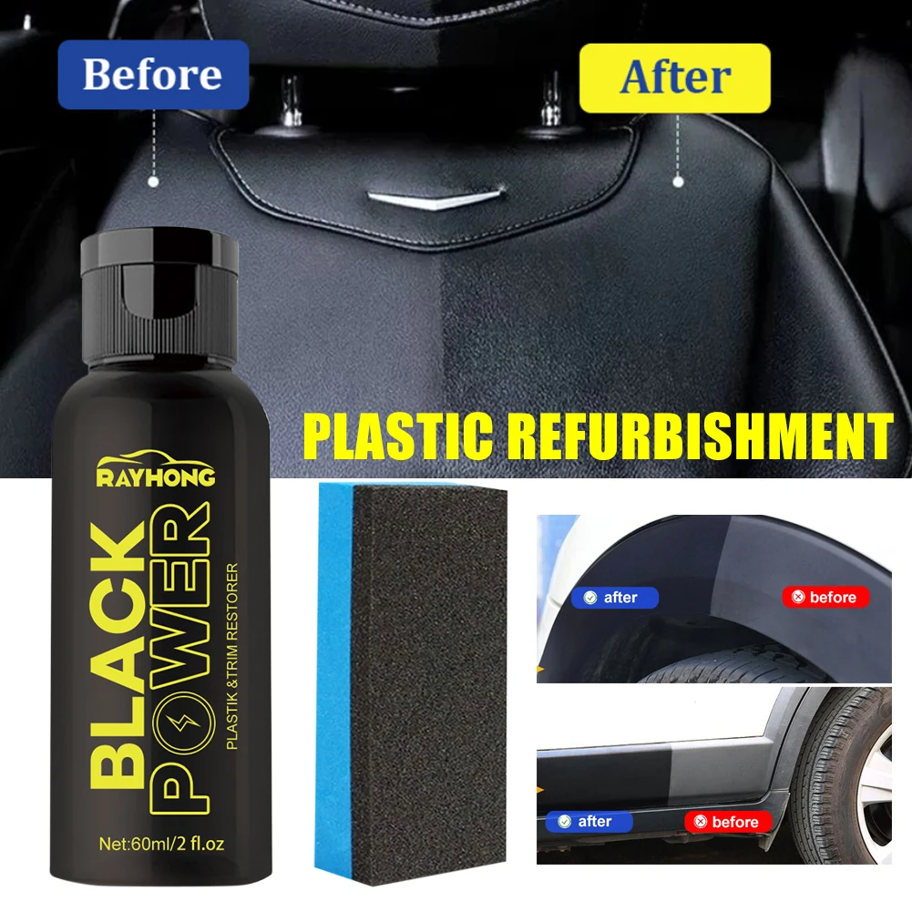 

60ML Car Plastic Leather Part Repair Retreading Agent Automotive Interior Panel Agent Towel Cleaning Instrument Sponge