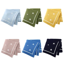 Newborn Baby Blanket Star Knitted Boy Girl Swaddle Wrap Quilts Toddler Infant Stroller Bedding  Soft Cotton Covers