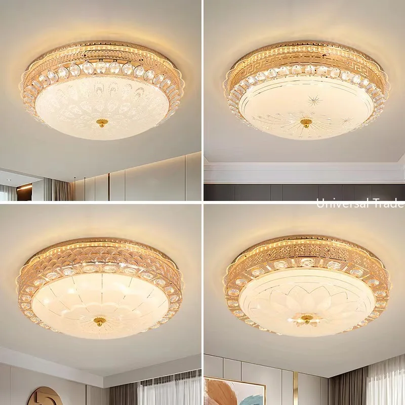 European Crystal Ceiling Light Cozy Room Light Led Master Bedroom Light Creative Crystal Ceiling Light