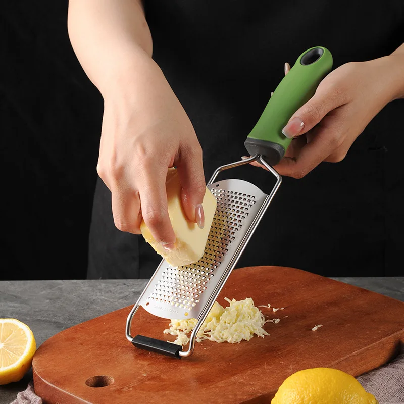 

Mill Cheese Grater Stainless Steel Lemon Zester Citrus Ginger Garlic Grater Long Handle Vegetables Kitchen Tool Manual Slicer