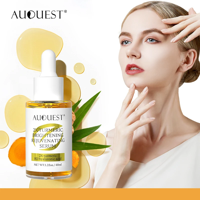 AUQUEST Dark Spot Serum Hyaluronic Acid Whitening Vitamin C Face Serum Turmeric Collagen Facial Skin Care Beauty