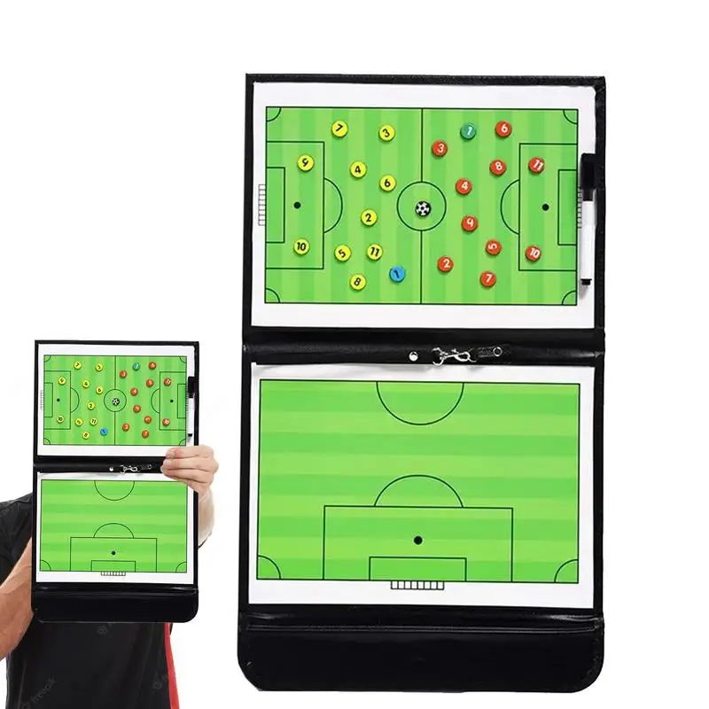 thumbnail image 1 of Tablero magnético para entrenamiento de fútbol, equipo de entrenamiento de fútbol plegable con bolígrafo, herramienta de entrenamiento, tablero guía de estrategia de entrenamiento para, 1 of 4