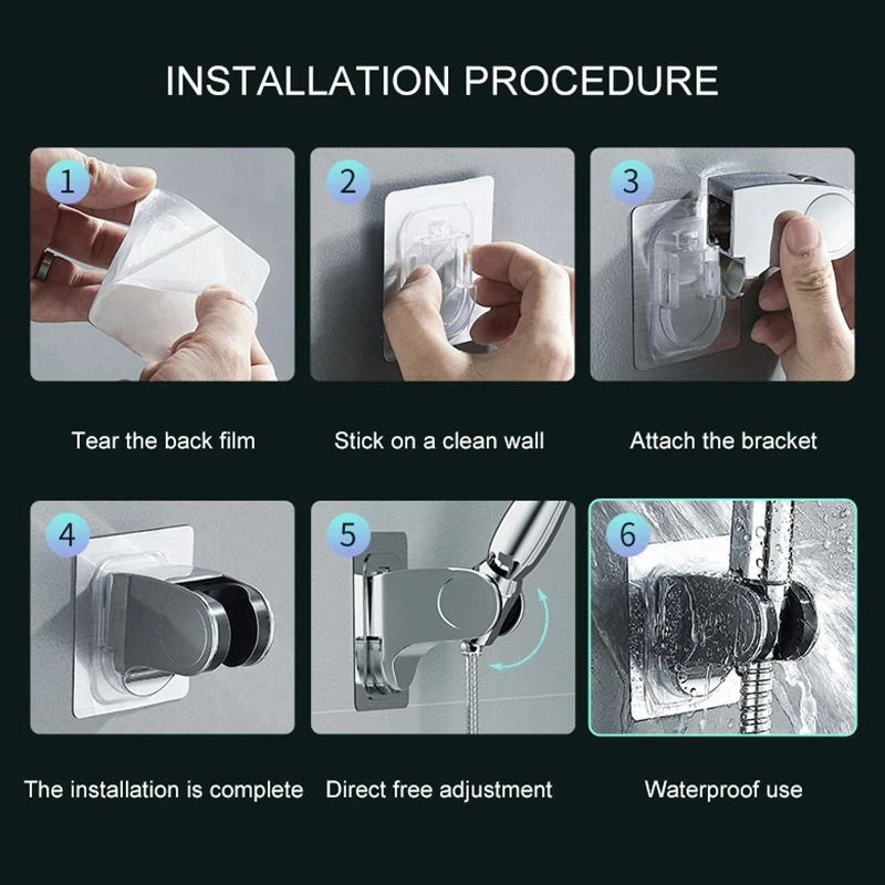 Bathroom 6 inch roundness quadrate shower head ABS Chrome shower head water saving bathroom rain spa square handheld Shower Set 6