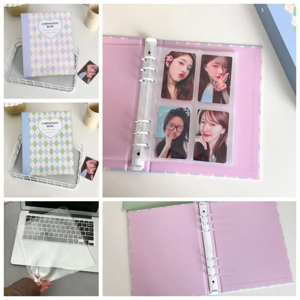 Photo Album A5 Kpop Photocard Binder Collect Book Inside Page Album Shell Colorful Idol Photo Album 6-hole Book Jacket