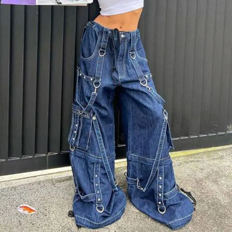 

Summer Streamers Fashionable High Street Trend Hot Girl Mom Baggy Jeans Women Upscale Personality Photography Handsome Bf Wind