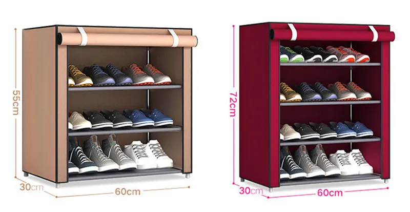 Description Picture 5 of itemBluesdeeNon-woven Fabric Storage Shoe Rack Hallway Cabinet Organizer Holder 4/5/6 Layers Assemble Shoes Shelf DIY Home Furniture